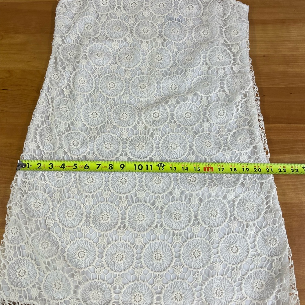 Mud Pie Mallory ivory crocheted dress large - Picture 9 of 14